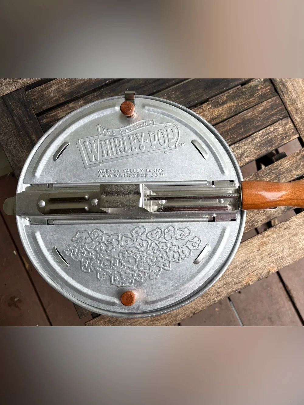 Vintage The Genuine Whirley-Pop Popcorn Popper 6 Qt Hand Crank Stovetop. EUC